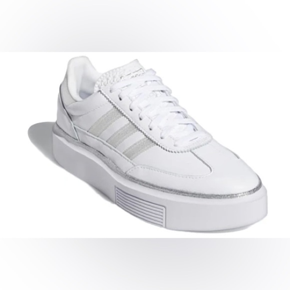Adidas 72 White and Glitter Sneakers